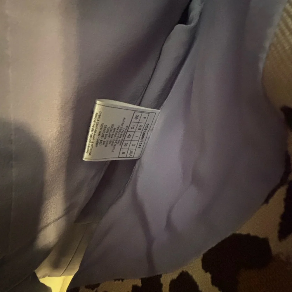 Dior Lilac Blazer with Leopard Print Lapel